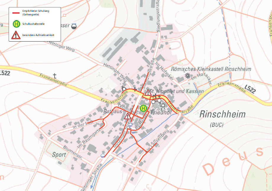 Schulwegplan Rinschheim